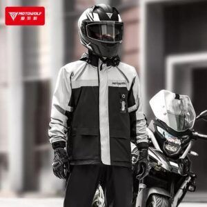 Áo Mưa Bộ Motowolf MDL 0402 Xám - Ảnh 7