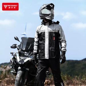 Áo Mưa Bộ Motowolf MDL 0402 Xám - Ảnh 9