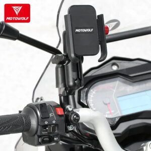 Giá Đỡ Điện Thoại Chống Trượt Motowolf MDL 2821 Ghi Đông Đỏ - Ảnh 5