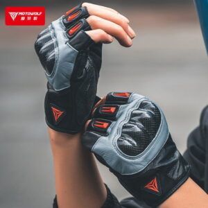 Găng Tay Ngắn Ngón Motowolf MDL 0331 Đen Xám - Ảnh 6