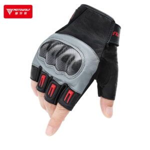 Găng Tay Ngắn Ngón Motowolf MDL 0331 Đen Xám - Ảnh 8