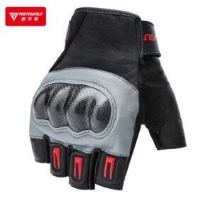 Găng Tay Ngắn Ngón Motowolf MDL 0331 Đen Xám - Ảnh 10