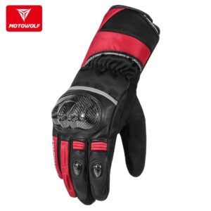 Găng Tay Chống Nước Motowolf MDL 0307B Đen Đỏ - Ảnh 1