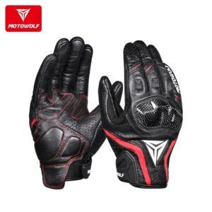 Găng Tay Da Thoáng Khí Motowolf MDL 0305 Dài Ngón - Ảnh 6