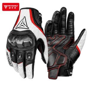Găng Tay Da Thoáng Khí Motowolf MDL 0305 Dài Ngón - Ảnh 7