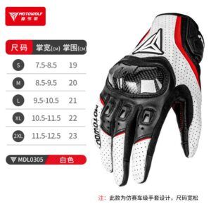 Găng Tay Da Thoáng Khí Motowolf MDL 0305 Dài Ngón - Ảnh 3